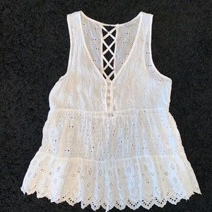 American Eagle white sleeveless top